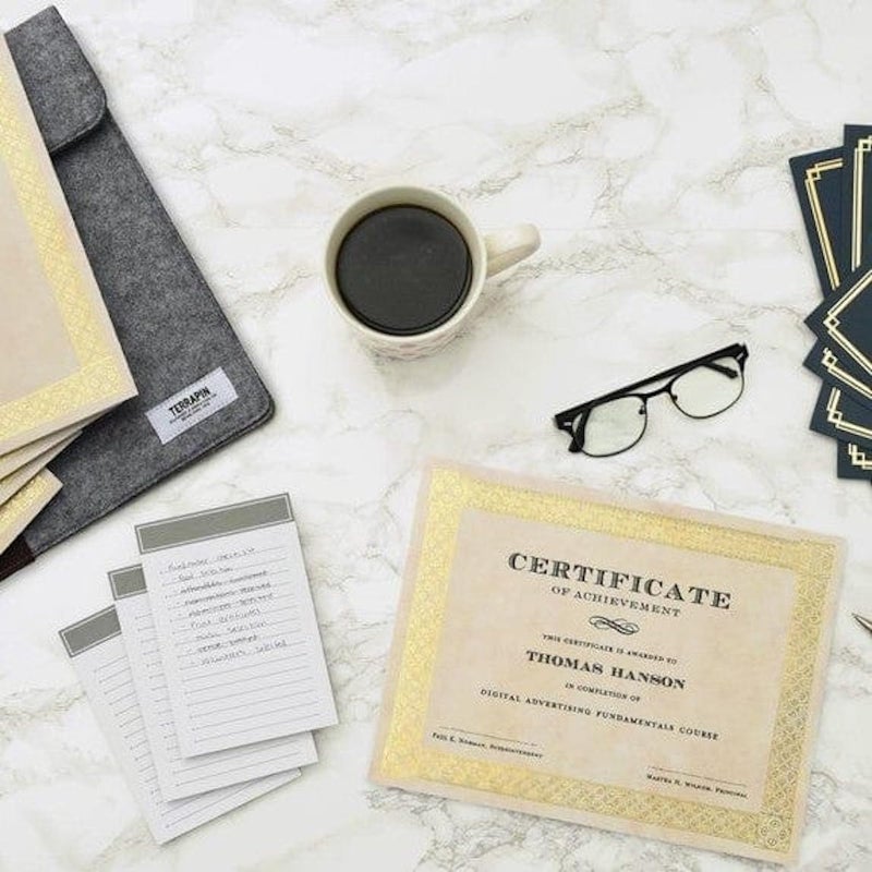 Gartner Studios Gold Foil Parchment Certificate Paper  80lb 8.5  x 11   15 Count Gold With Gold Foil - Image 3